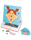 Magnetic game, funny faces girl