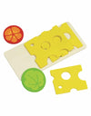 Sliced cheese, 4 slices, 1 lettuce leaf, 1 tomato